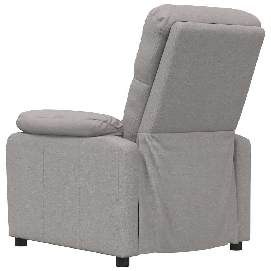 vidaXL Fotel rozkładany, kolor taupe, obity tkaniną