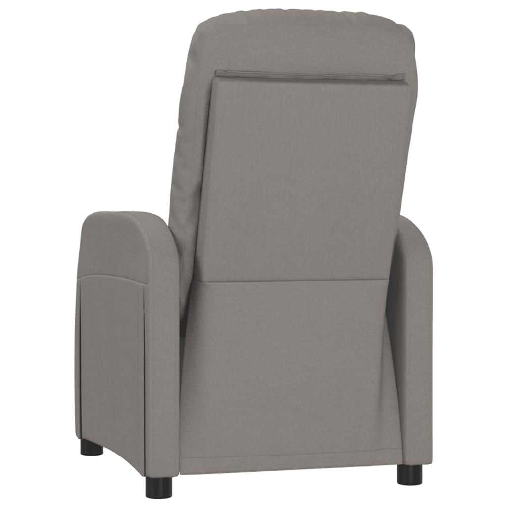 vidaXL Fotel rozkładany, kolor taupe, obity tkaniną