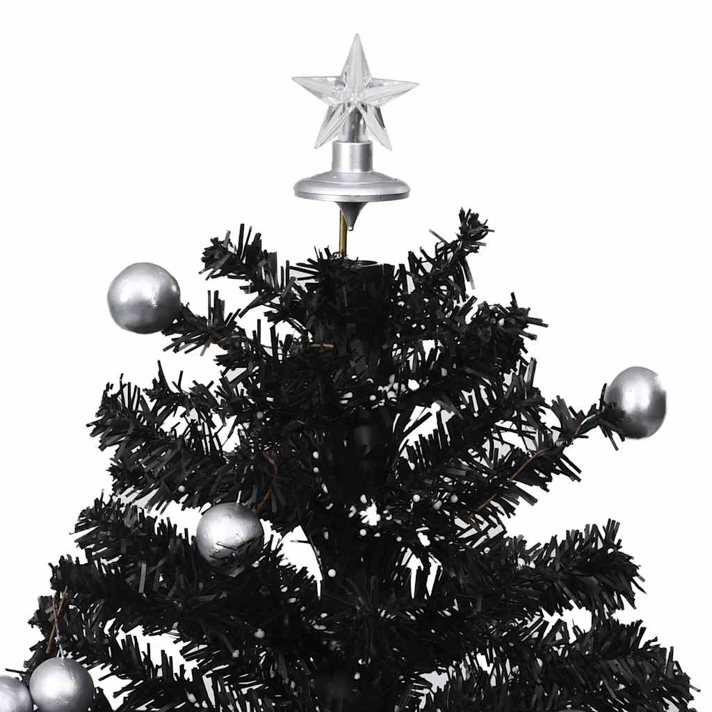 vidaXL Choinka sypiąca śniegiem, podstawa parasolowa, czarna, 75 cm