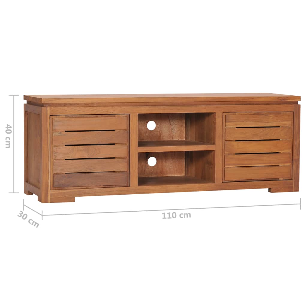 vidaXL Szafka pod telewizor, 110x30x40 cm, lite drewno tekowe