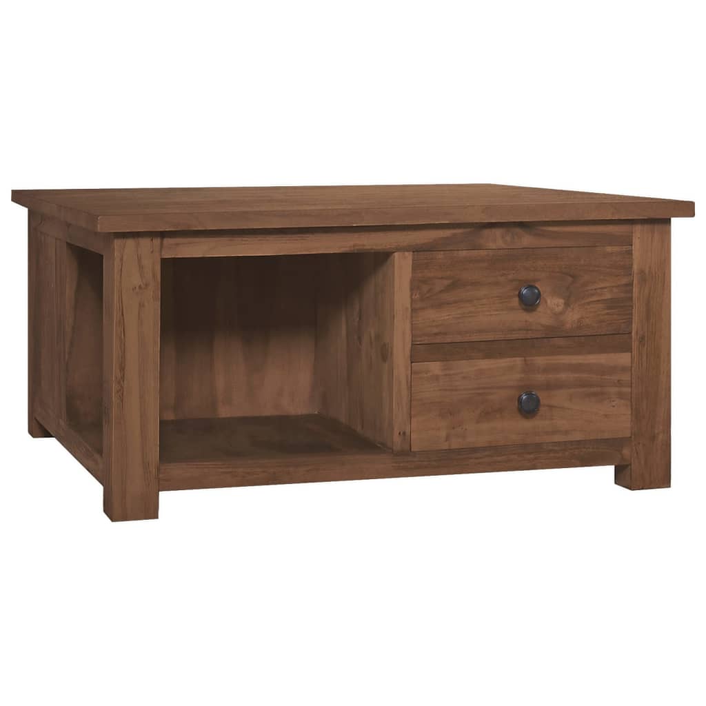 vidaXL Stolik kawowy, 68x68x33 cm, lite drewno tekowe