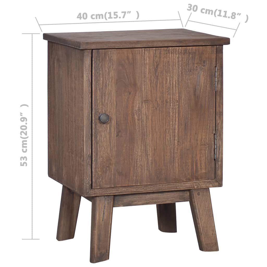 vidaXL Szafka nocna, 40x30x53 cm, lite drewno tekowe