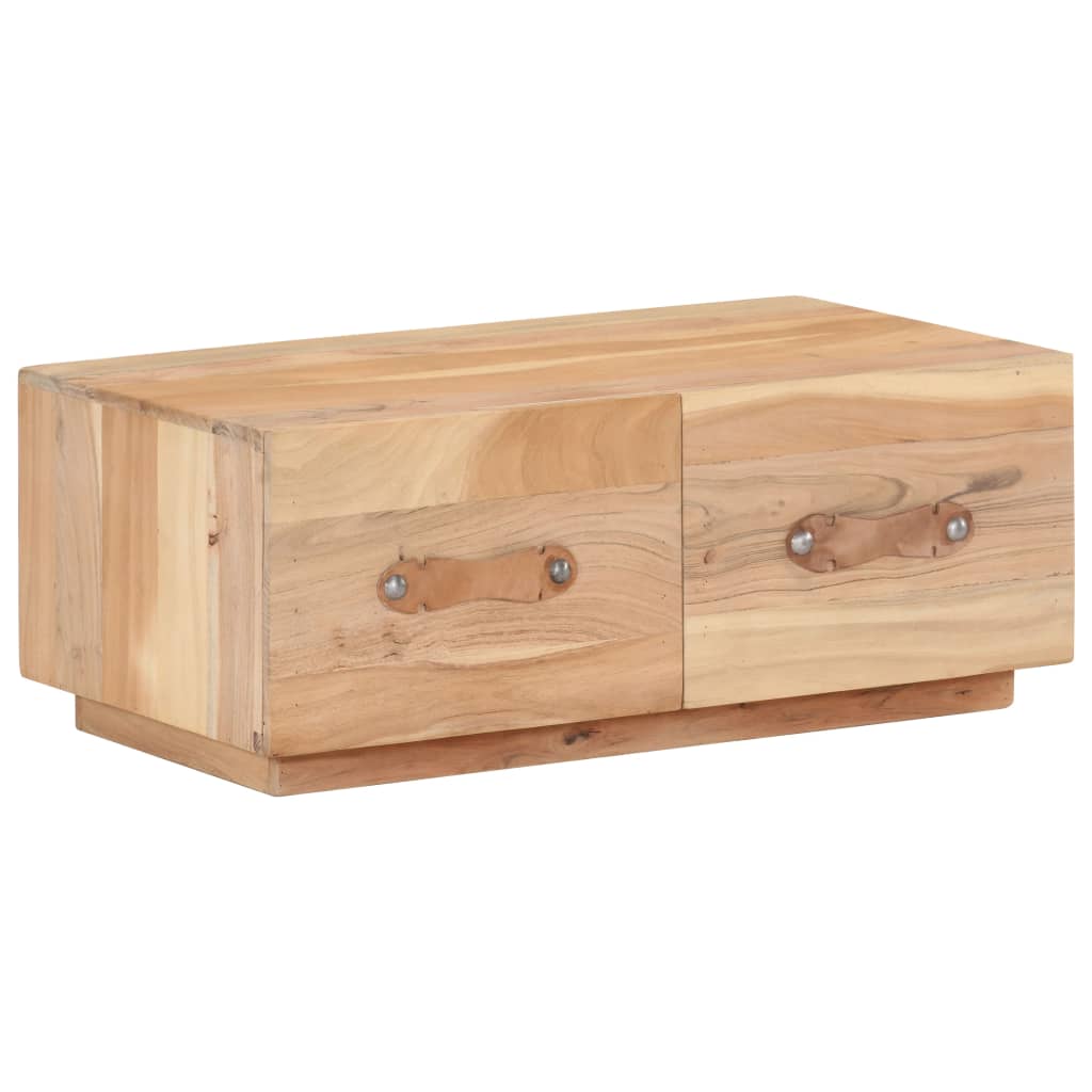 vidaXL Stolik kawowy, 90x50x35, lite drewno z odzysku