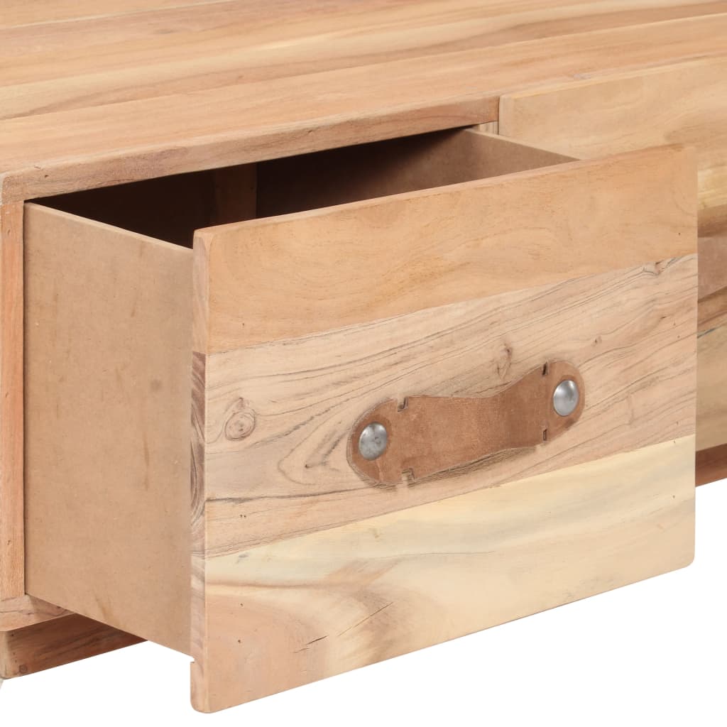 vidaXL Stolik kawowy, 90x50x35, lite drewno z odzysku