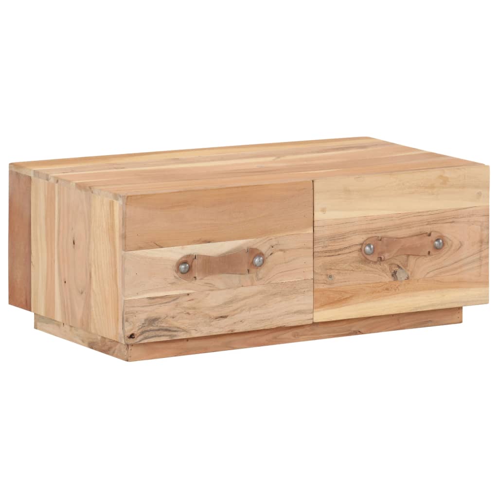 vidaXL Stolik kawowy, 90x50x35, lite drewno z odzysku