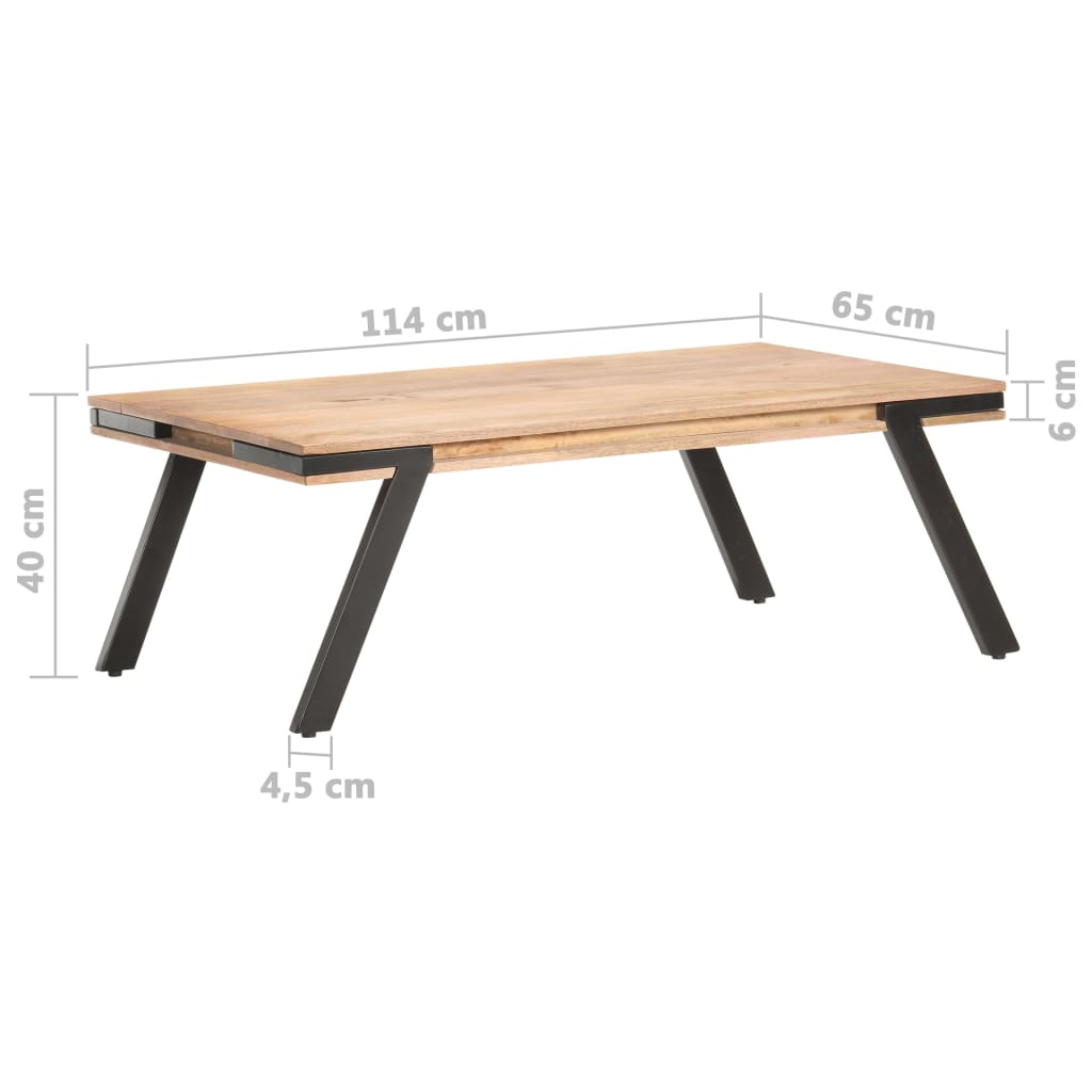 vidaXL Stolik kawowy, 114x65x40 cm, lite drewno mango