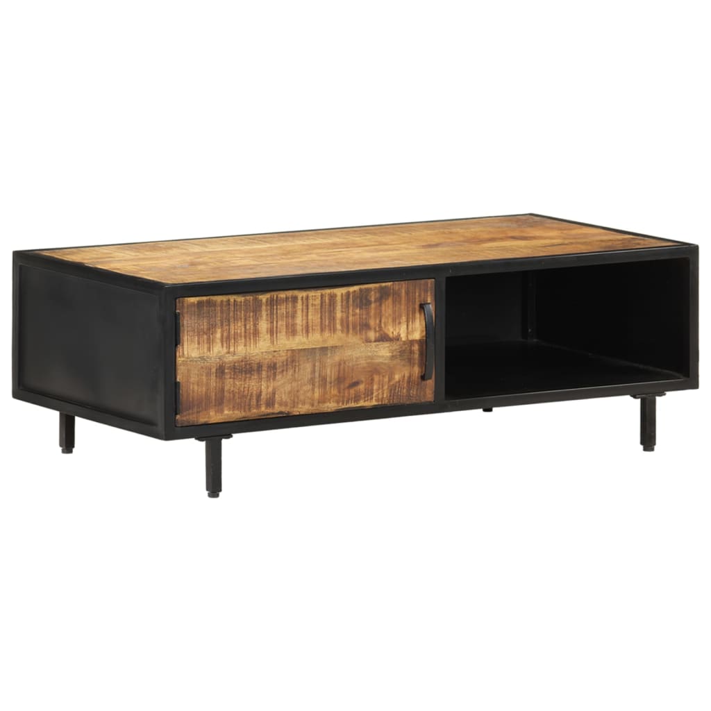 vidaXL Stolik kawowy, 105x50x35 cm, surowe drewno mango