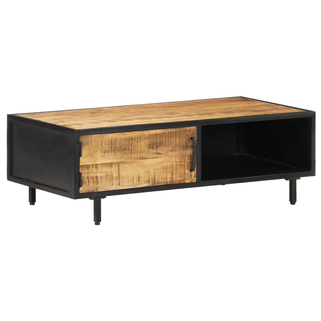 vidaXL Stolik kawowy, 105x50x35 cm, surowe drewno mango