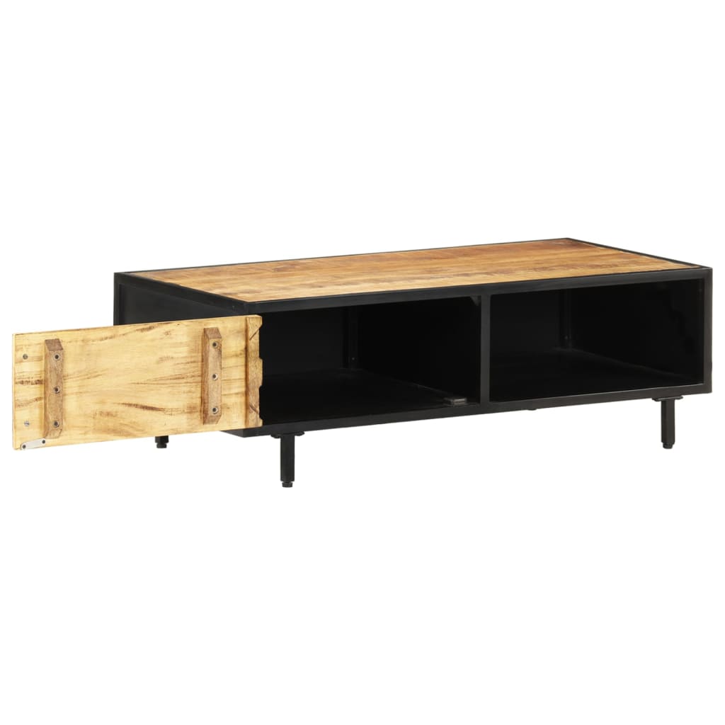 vidaXL Stolik kawowy, 105x50x35 cm, surowe drewno mango