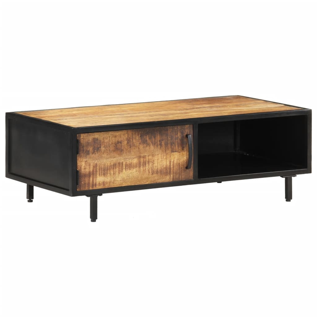 vidaXL Stolik kawowy, 105x50x35 cm, surowe drewno mango