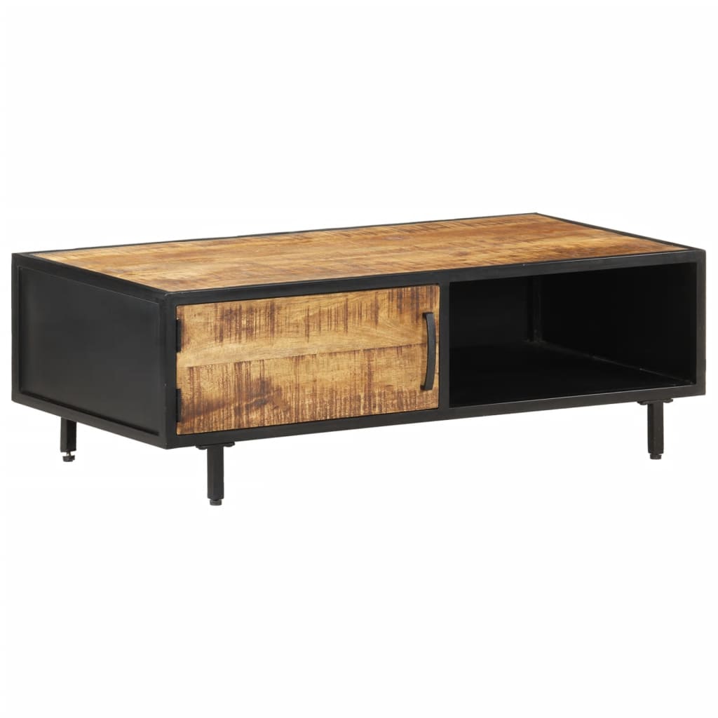 vidaXL Stolik kawowy, 105x50x35 cm, surowe drewno mango