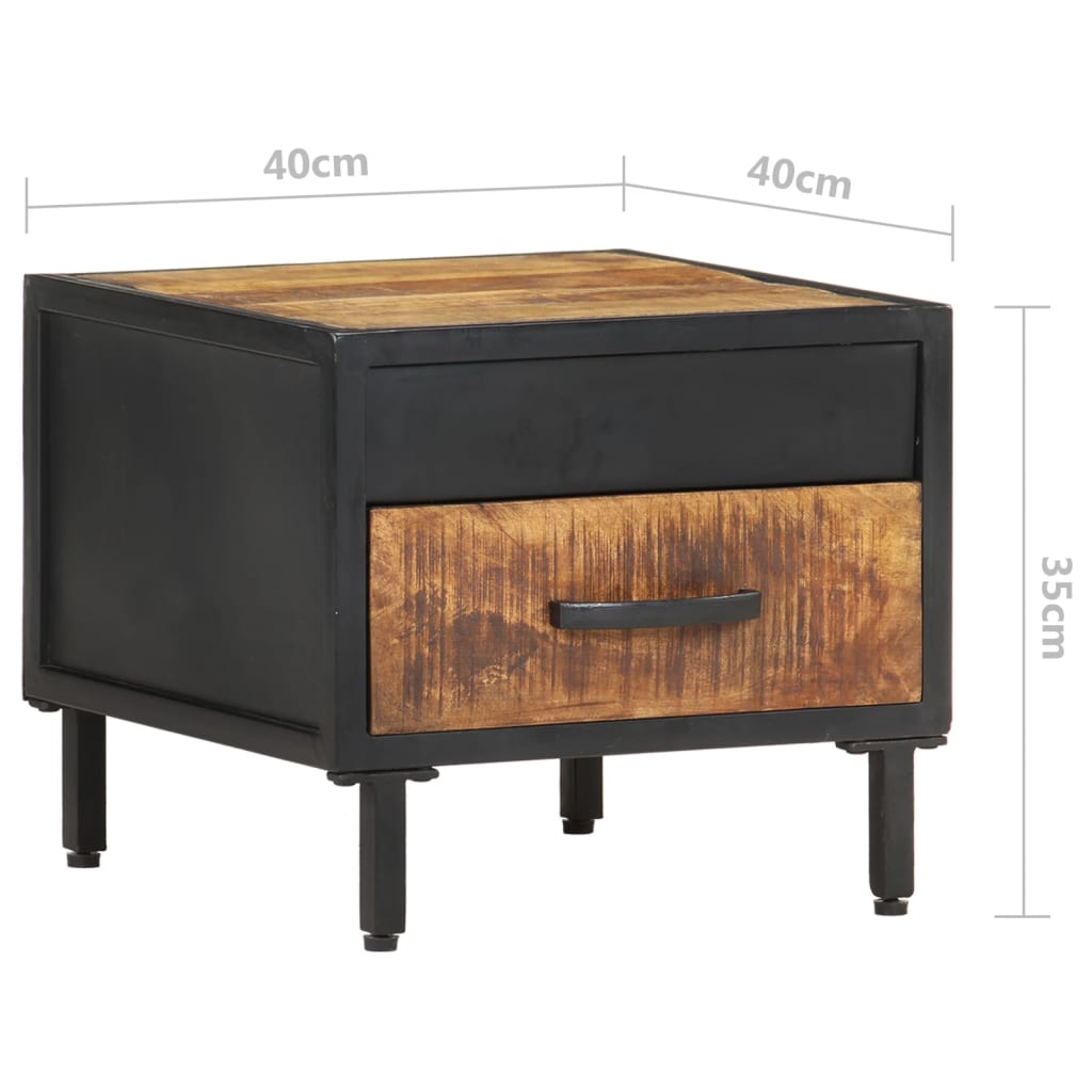 vidaXL Szafka nocna, 40x40x35 cm, surowe drewno mango
