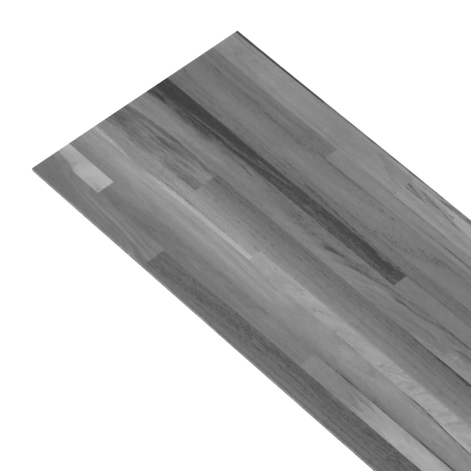 vidaXL Deski podłogowe 5,02 m² 36 pcs PVC Pasiasty szary