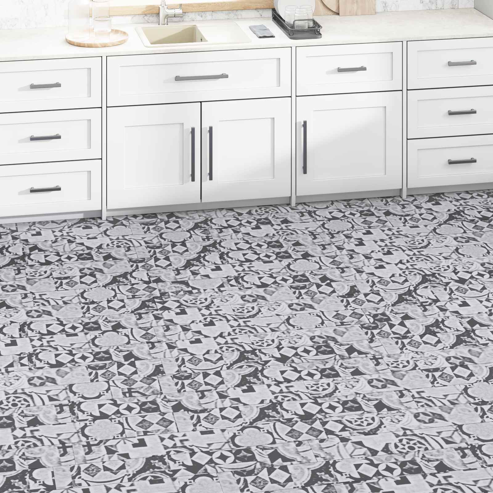 vidaXL Deski podłogowe 5,02 m² 36 pcs PVC Szary wzór