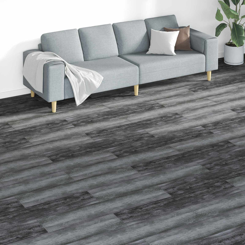 vidaXL Deski podłogowe 18 pcs Szary 5,26 m² PVC