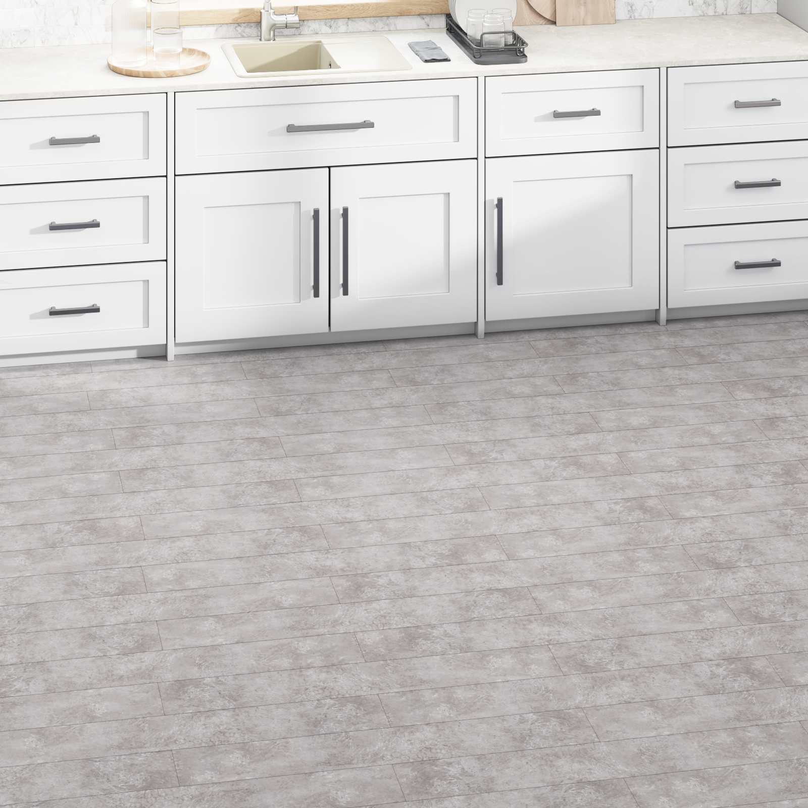 vidaXL Deski podłogowe 36 pcs Ziemisty szary 5,02 m² PVC