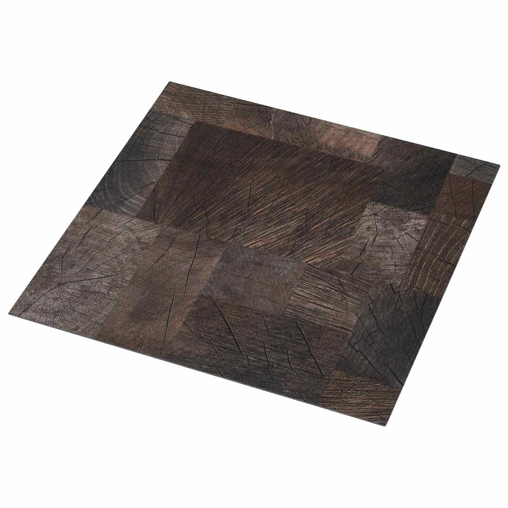 vidaXL Deski podłogowe 5,11 m² 55 pcs PVC Struktura drewniana brązowa