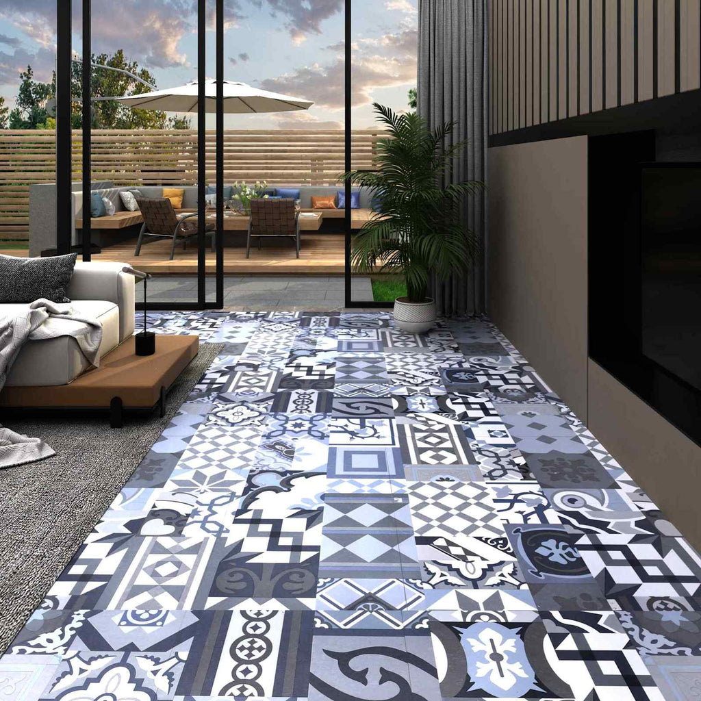 vidaXL Deski podłogowe 5,11 m² 55 pcs PVC Wzór kolorowy