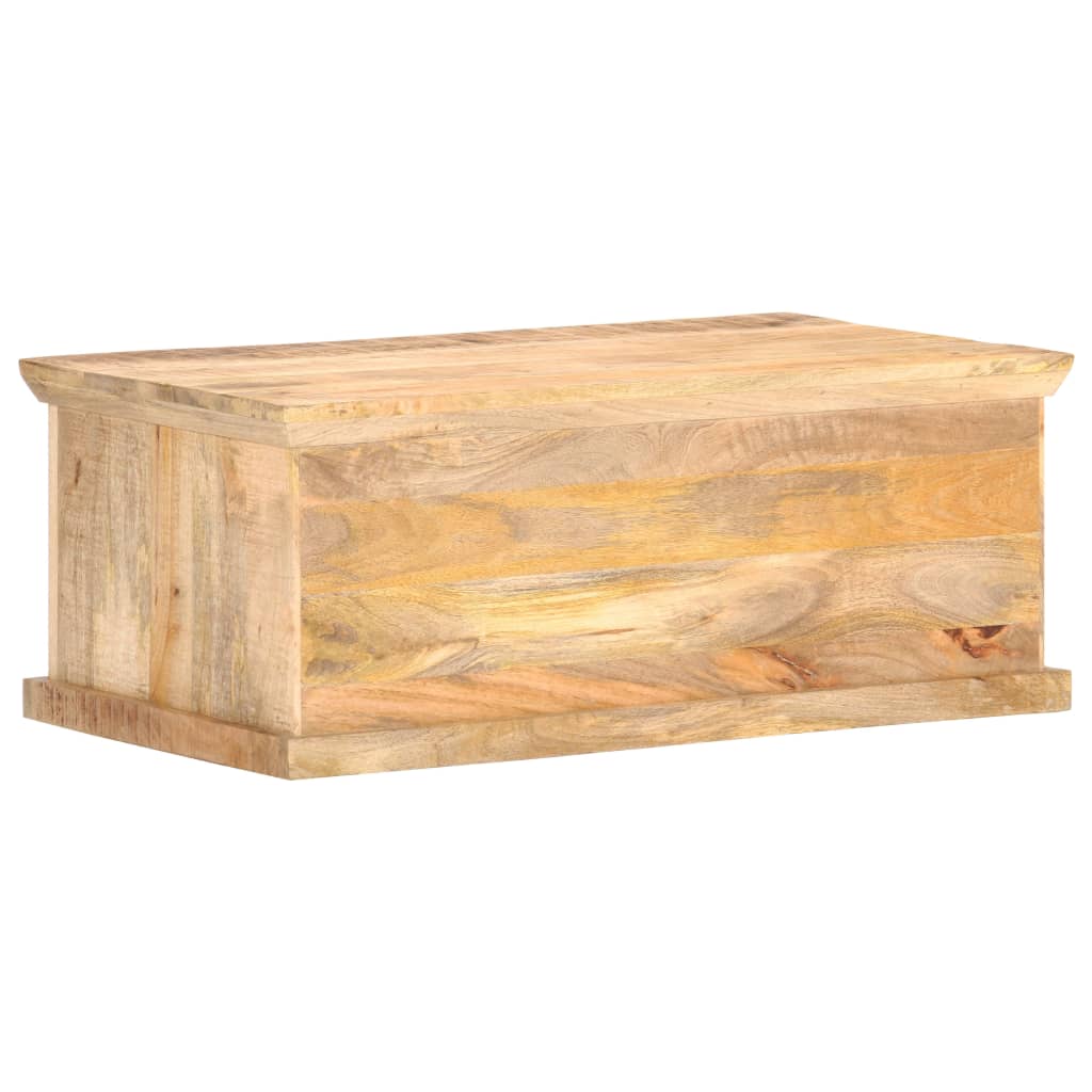vidaXL Stolik kawowy, 90x50x35 cm, drewno mango i naturalna trzcina