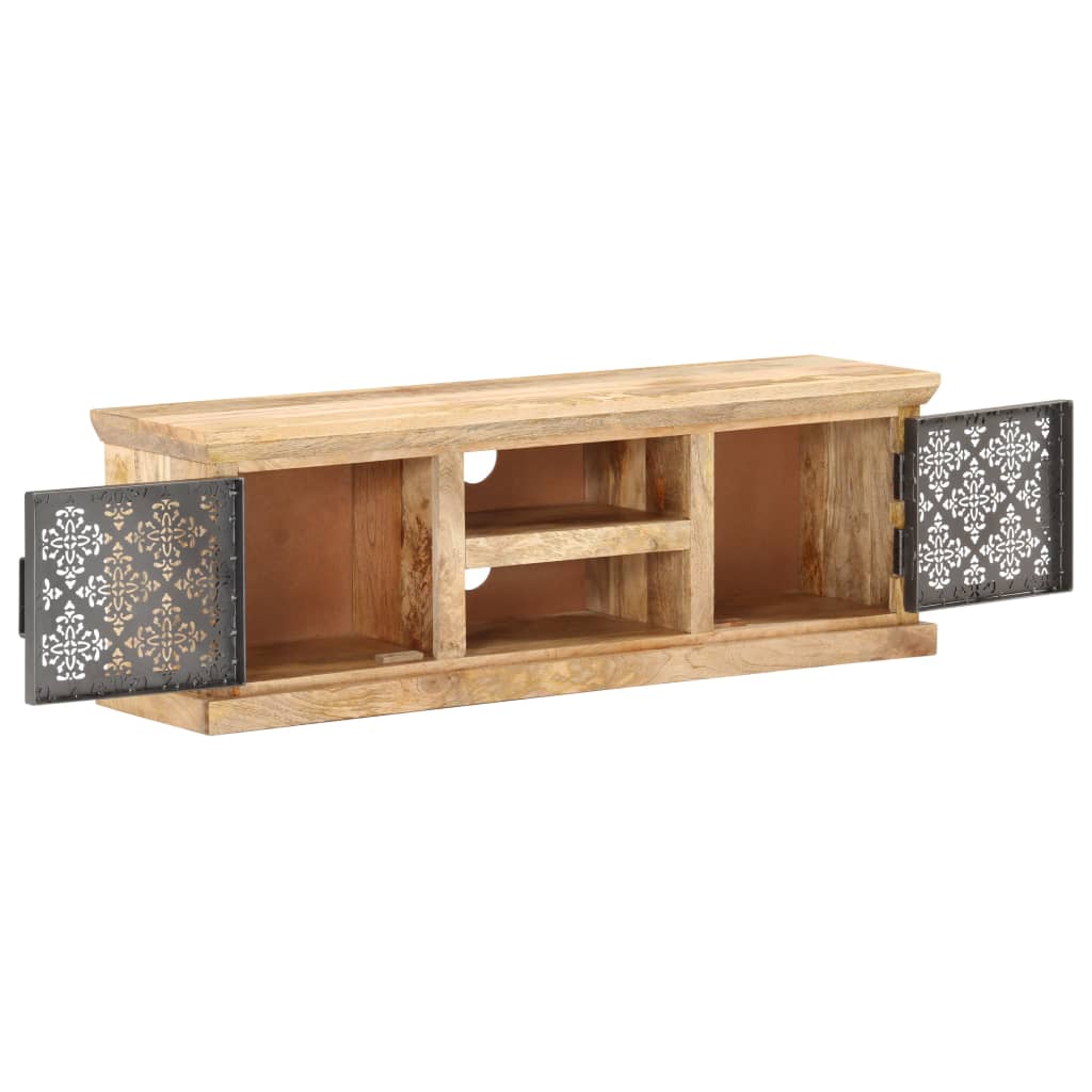 vidaXL Szafka pod TV ze stalowymi drzwiami, 120x30x40 cm, drewno mango