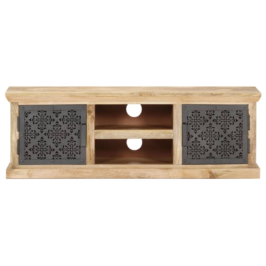 vidaXL Szafka pod TV ze stalowymi drzwiami, 120x30x40 cm, drewno mango