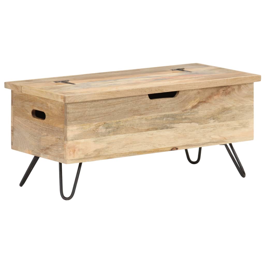 vidaXL Skrzynia, 90x40x45 cm, lite drewno mango