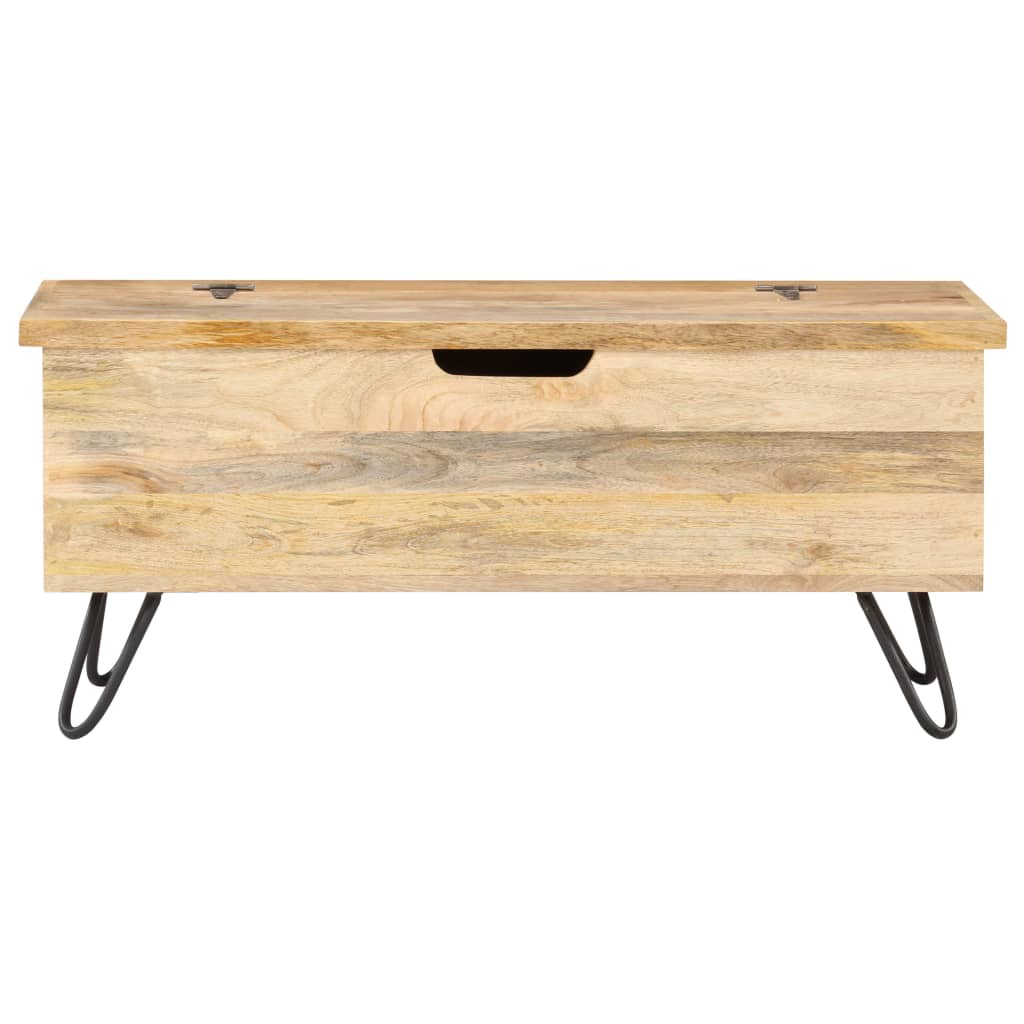 vidaXL Skrzynia, 90x40x45 cm, lite drewno mango