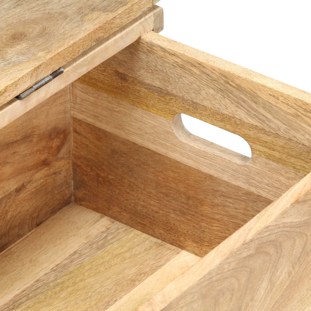 vidaXL Skrzynia, 90x40x45 cm, lite drewno mango