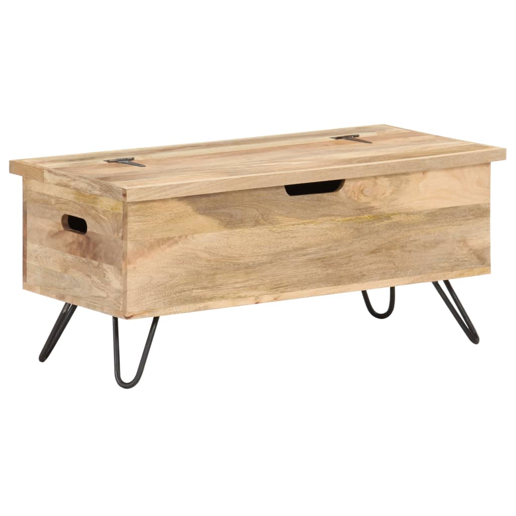 vidaXL Skrzynia, 90x40x45 cm, lite drewno mango