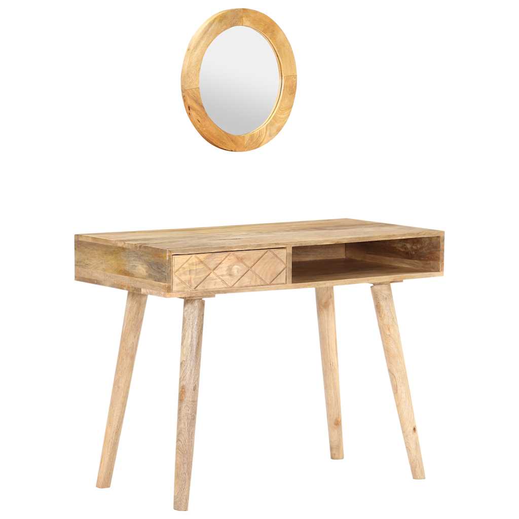vidaXL Toaletka, 100 x 50 x 76 cm, lite drewno mango