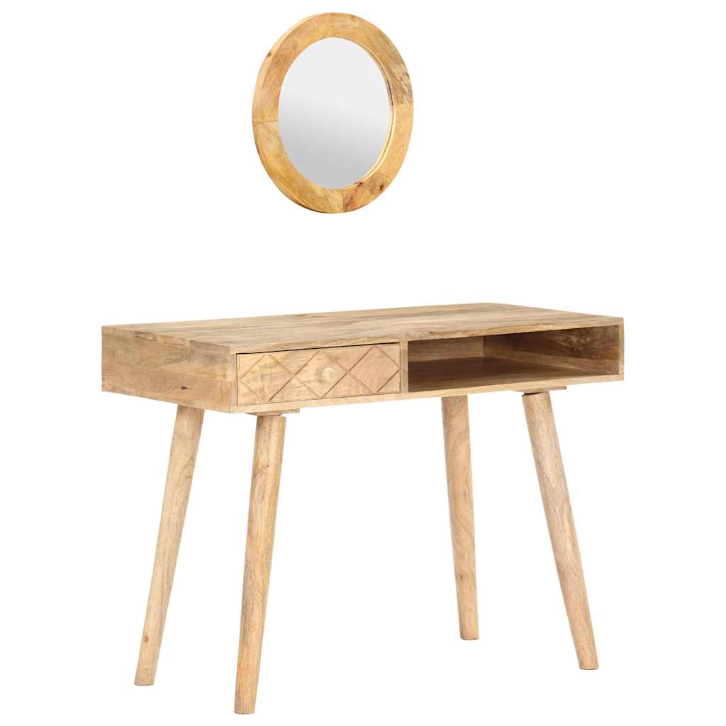 vidaXL Toaletka, 100 x 50 x 76 cm, lite drewno mango