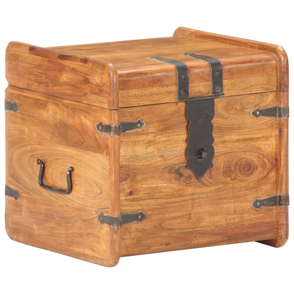 vidaXL Skrzynia, 40x40x40 cm, lite drewno akacjowe