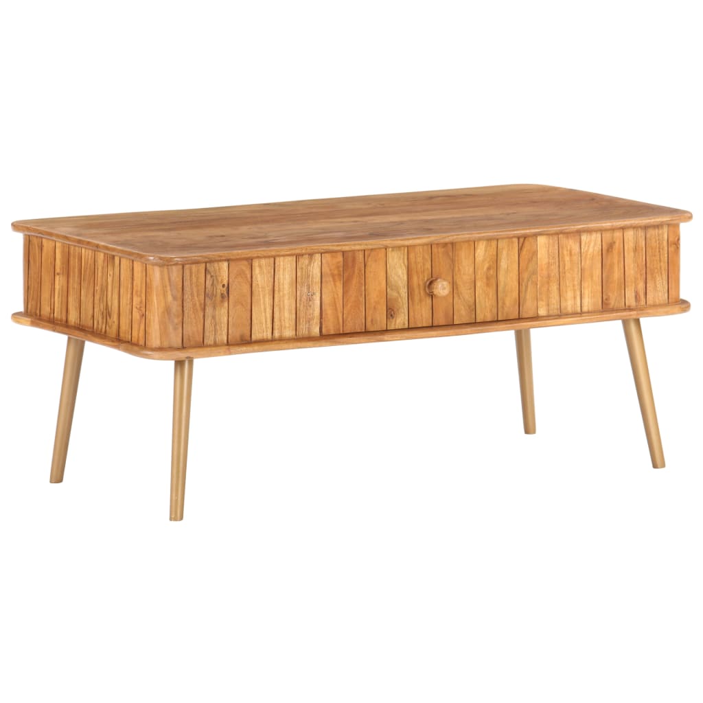 vidaXL Stolik kawowy, 100x50x40 cm, lite drewno akacjowe