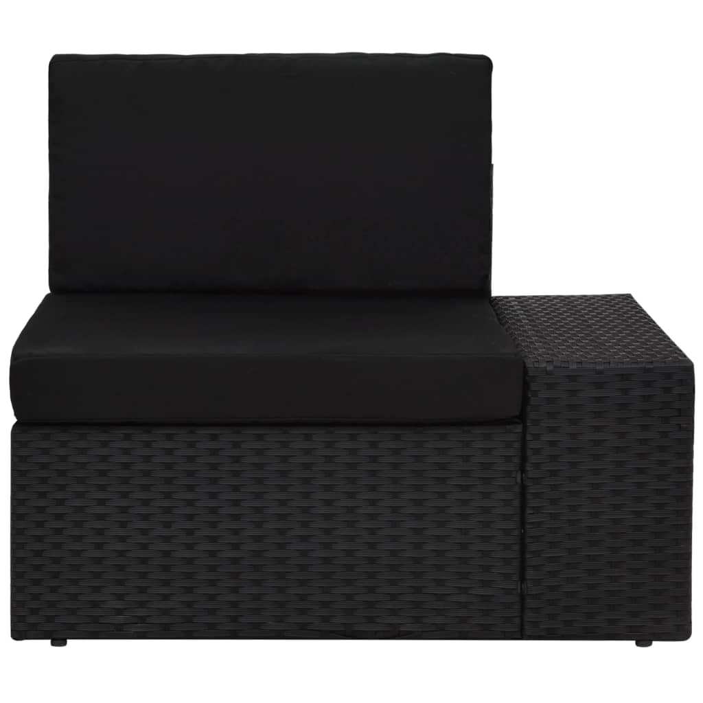 vidaXL 4-cz. zestaw wypoczynkowy do ogrodu, rattan PE, czarny