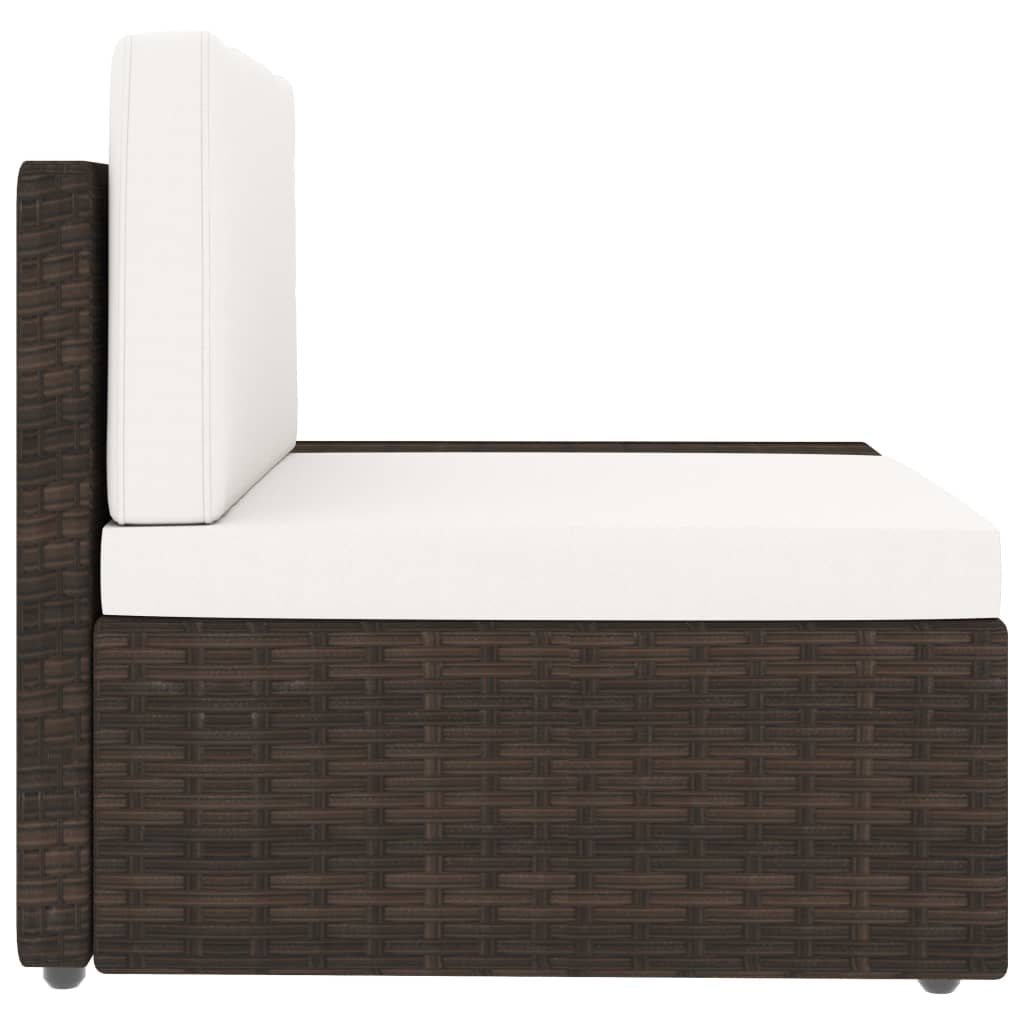 vidaXL 4-cz. zestaw wypoczynkowy do ogrodu, rattan PE, brązowy