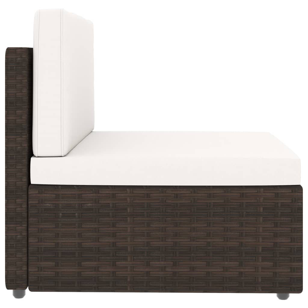 vidaXL 4-cz. zestaw wypoczynkowy do ogrodu, rattan PE, brązowy