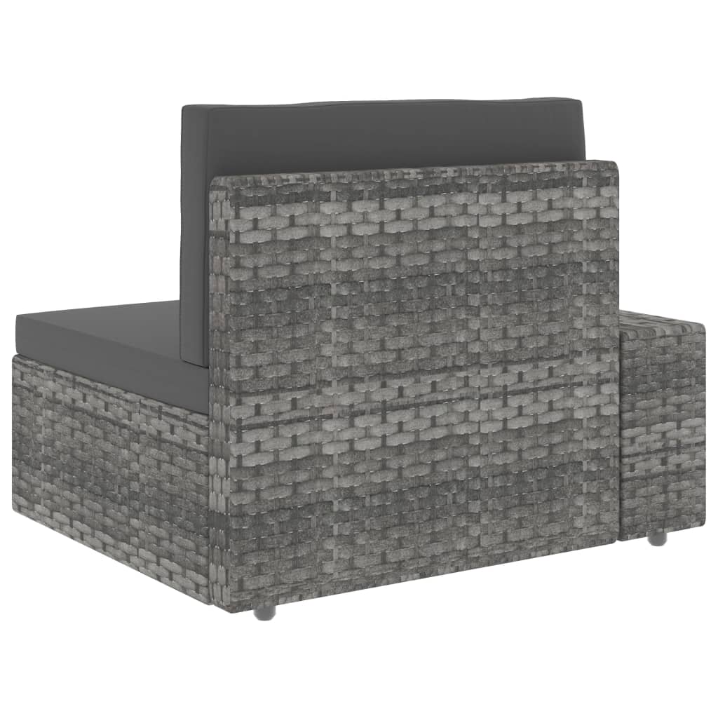 vidaXL 10-cz. zestaw wypoczynkowy do ogrodu, rattan PE, szary