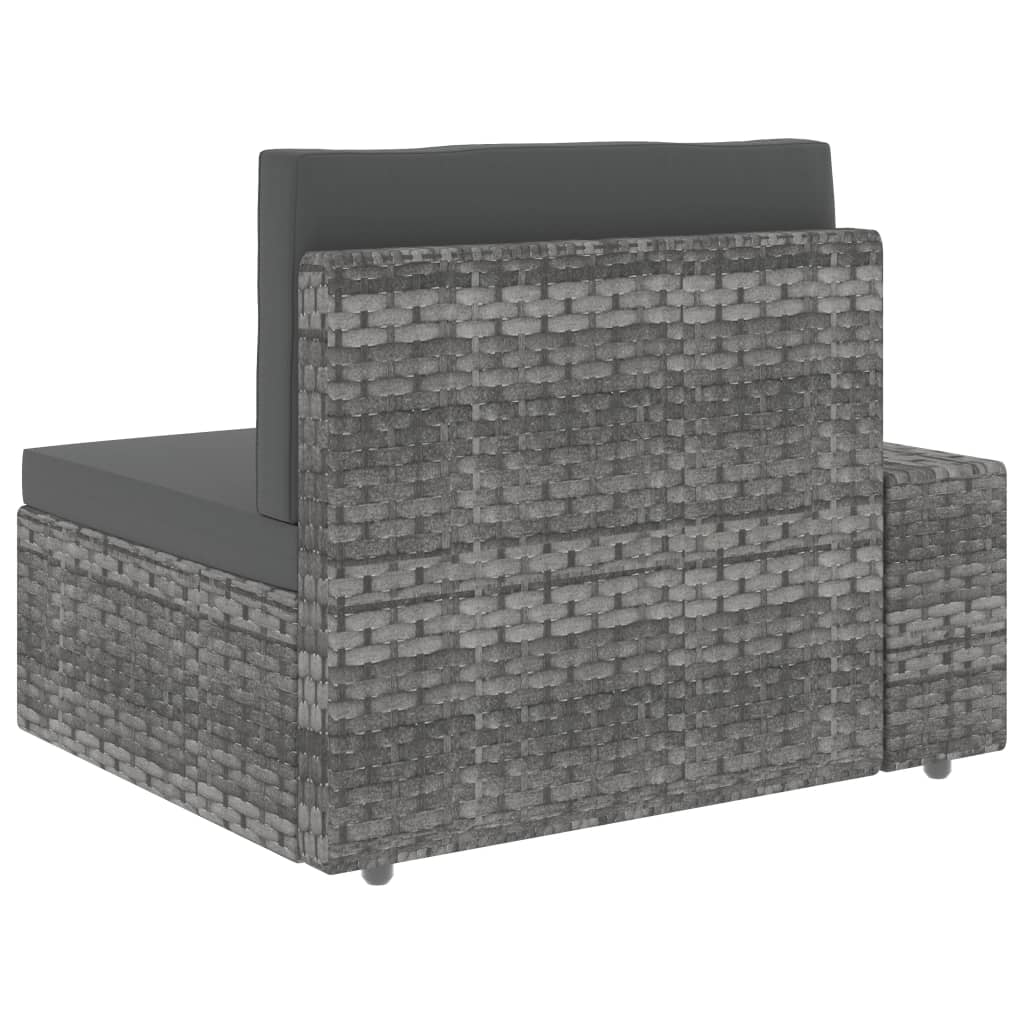 vidaXL 10-cz. zestaw wypoczynkowy do ogrodu, rattan PE, szary