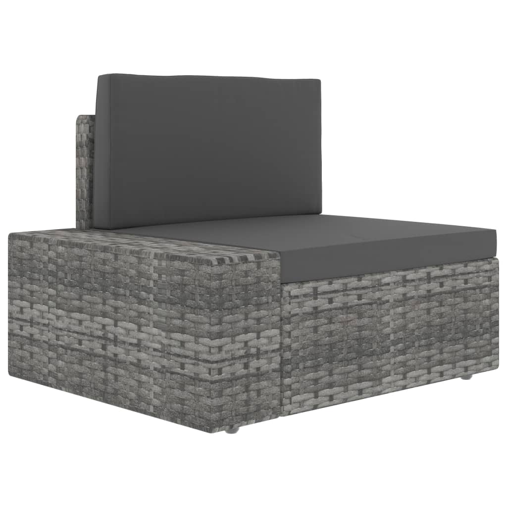 vidaXL 10-cz. zestaw wypoczynkowy do ogrodu, rattan PE, szary