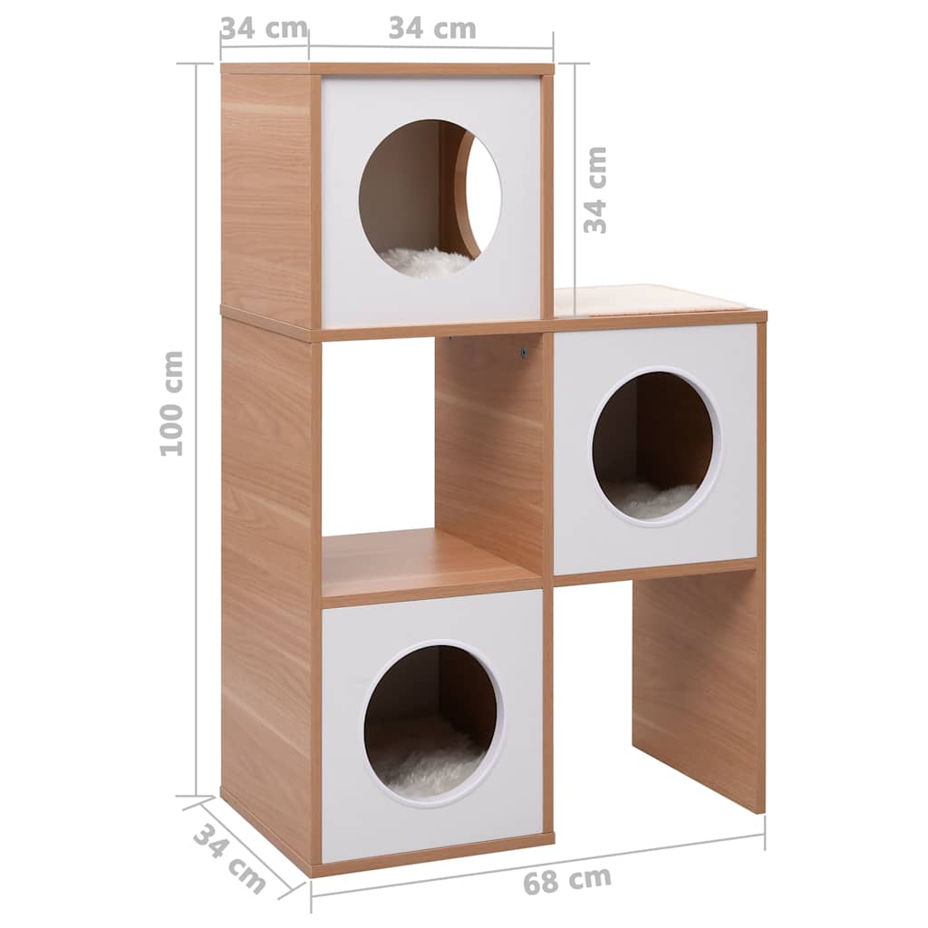 vidaXL Domek dla kota z matą do drapania z sizalu 100 cm