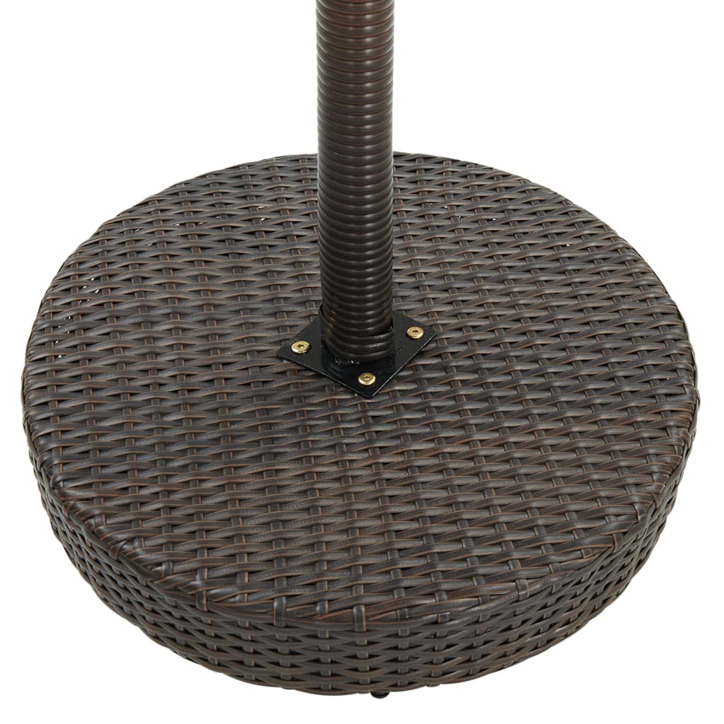 vidaXL Stolik ogrodowy, brązowy, 60,5 x 106 cm, polirattan