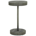 vidaXL Stolik ogrodowy, szary, 60,5x106 cm, polirattan