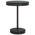 vidaXL Stolik ogrodowy, czarny, 75,5 x 106 cm, polirattan