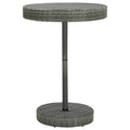 vidaXL Stolik ogrodowy, szary, 75,5 x 106 cm, polirattan
