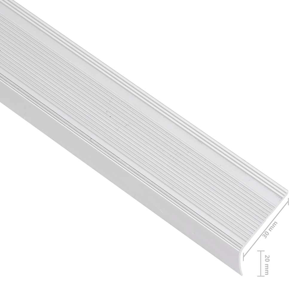 vidaXL Listwy schodowe w kształcie litery L 15 szt. Aluminium 90 cm