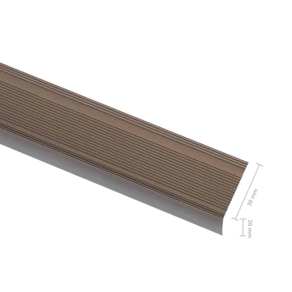 vidaXL Listwy schodowe w kształcie litery L 5 szt. Aluminium 90 cm