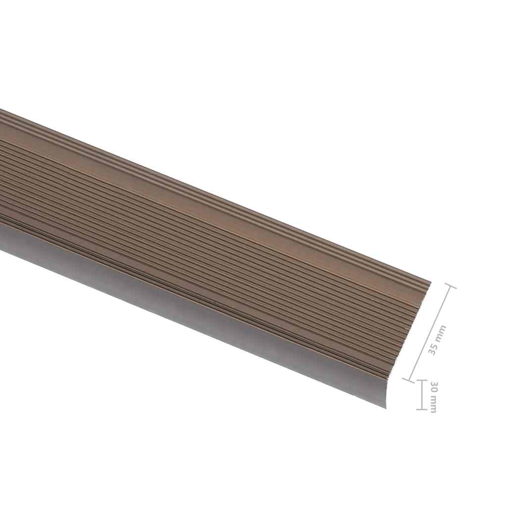 vidaXL Listwy schodowe w kształcie litery L 5 szt. Aluminium 90 cm