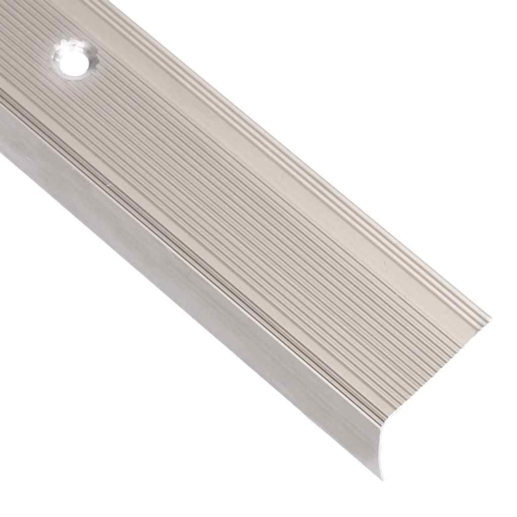 vidaXL Listwy schodowe w kształcie litery L 5 szt. Aluminium 90 cm