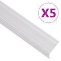 vidaXL Listwy schodowe w kształcie litery L 5 szt. Aluminium 100 cm