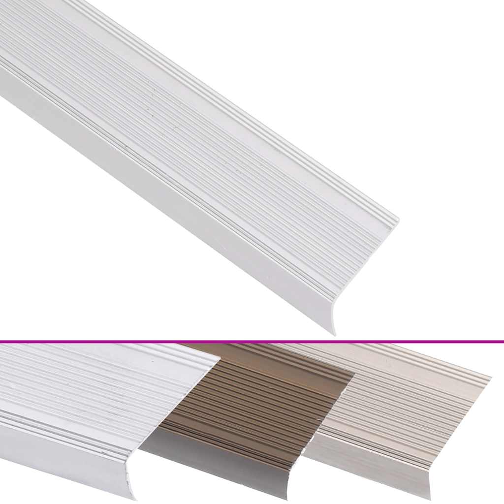 vidaXL Listwy schodowe w kształcie litery L 5 szt. Aluminium 100 cm